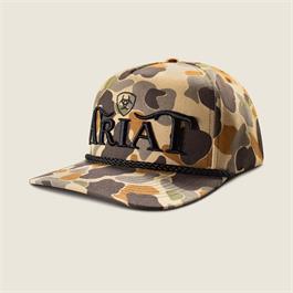 Ariat Mens Camo 3D Embroidered Cap - Tan thumbnail