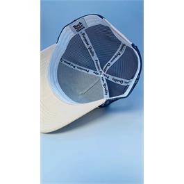 Buck Your Ideas Trucker Cap - Cream / Blue Thumbnail Image 3