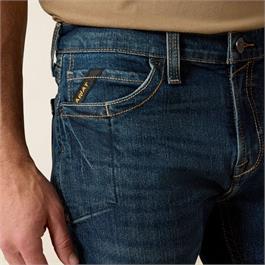 Ariat Mens Rebar M7 Slim DuraStretch Edge Stackable Straight Leg Jeans Thumbnail Image 3