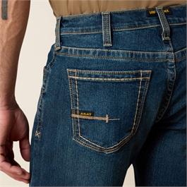 Ariat Mens Rebar M7 Slim DuraStretch Edge Stackable Straight Leg Jeans Thumbnail Image 4