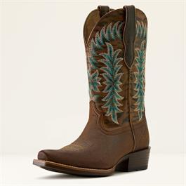 Ariat Womens Beaumont Heritage K Toe Western Boots - Sassy Brown / Gilded Tiger  thumbnail