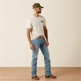 Ariat Mens Buckle Flag Patriot T-Shirts - Siverbirch  Thumbnail Image 2