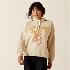 Ariat Womens Sendero Yeehaw Hoodies - Oyster Grey thumbnail