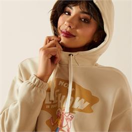 Ariat Womens Sendero Yeehaw Hoodies - Oyster Grey Thumbnail Image 4
