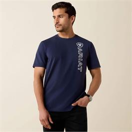 Ariat Vertical Logo T-Shirt - Navy - XL thumbnail