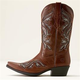 Ariat Womens Heritage Bliss X Toe Western Boots - Dark Tan Thumbnail Image 1