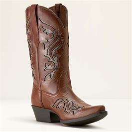 Ariat Womens Heritage Bliss X Toe Western Boots - Dark Tan Thumbnail Image 5