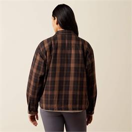 Ariat Womens Rebar Flannel Insulated Shirt Jackets- Rain Drum Thumbnail Image 1