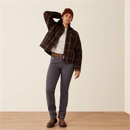 Ariat Womens Rebar Flannel Insulated Shirt Jackets- Rain Drum Thumbnail Image 2