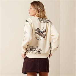 Ariat Womens Rancher Sweatshirts - Parchment Thumbnail Image 1