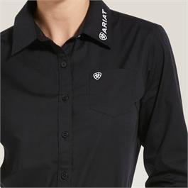 Ariat Womens Team Kirby Stretch Shirts - Black Thumbnail Image 1