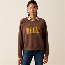 Ariat Womens Essential Crew Sweatshirts - Chicory Coffee Heather thumbnail