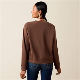 Ariat Womens Essential Crew Sweatshirts - Chicory Coffee Heather Thumbnail Image 1