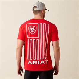Ariat Mens Geo Flag T-Shirt - Mars Red - XXL thumbnail