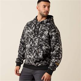 Ariat Mens Rebar Workman Graphic Hoodie - Camo / Grey - SML thumbnail