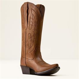 Ariat Womens Heriatge X Toe Elastic Wide Calf Western Boots - Distressed Brown Thumbnail Image 5