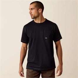 Ariat Mens Rebar Workman T-Shirts - Black thumbnail