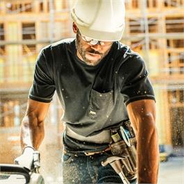 Ariat Mens Rebar Workman T-Shirts - Black Thumbnail Image 1