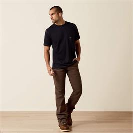 Ariat Mens Rebar Workman T-Shirts - Black Thumbnail Image 3