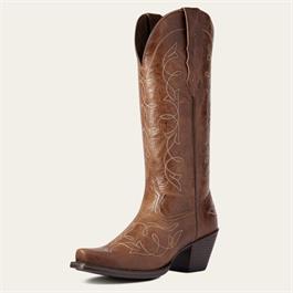 Ariat Womens Heritage D Toe Western Boots - Dark Tan thumbnail