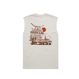 Binks & Bo Backroad BBQ Mens Tank - Faded Bone - XL thumbnail