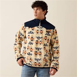 Ariat Basis Fleece Pullover - Oxford Tan Arrows - XL thumbnail