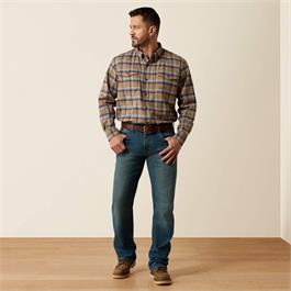 Ariat Rebar Flannel DuraStretch Work Shirts - Monument Thumbnail Image 7