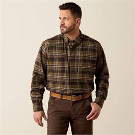 Ariat Rebar Flannel DuraStretch Work Shirt - Earth - SML thumbnail