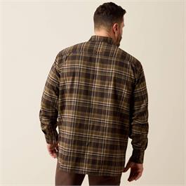 Ariat Rebar Flannel DuraStretch Work Shirts - Monument Thumbnail Image 10
