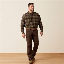 Ariat Rebar Flannel DuraStretch Work Shirts - Monument Thumbnail Image 11