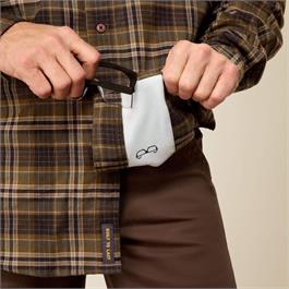 Ariat Rebar Flannel DuraStretch Work Shirts - Monument Thumbnail Image 13