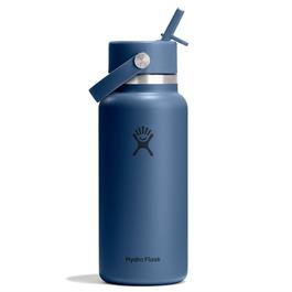 Hydro Flask 32oz (946ml) Wide Mouth with Flex Straw Cap - Harbor Blue thumbnail