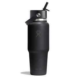Hydro Flask 32oz (946ml) Wide Mouth Travel Bottle with Flex Straw Cap - Black thumbnail 