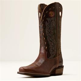 Ariat Womens Lucera Narrow Cutter Toe Western Boot - Deepest Tan / Chocolate Sna thumbnail