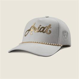 Ariat Womens Script With Pearl Rope Brim Cap - Khaki thumbnail