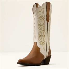 Ariat Womens Heritage Blossom J Toe Western Boot - Wheat Brown / Bright Cream -  thumbnail