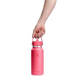 Hydroflask 32oz (946ml) Wide Mouth Travel Bottle with Flex Straw Cap - Popstar P Thumbnail Image 2