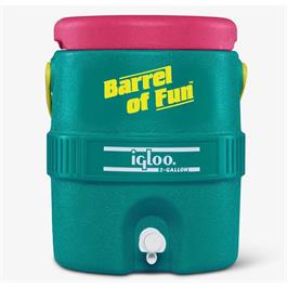 Igloo Retro Barrel of Fun 2 Gallon Jug - Dark Jade thumbnail 