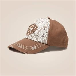 Ariat Womens Lace Logo Velcro Back Cap - Brown thumbnail 