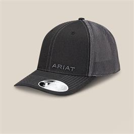 Ariat Mens Flexfit Logo Trucker Cap - Black thumbnail 