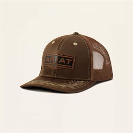 Ariat Mens Vintage Logo Patch Snapback Cap - Brown thumbnail 