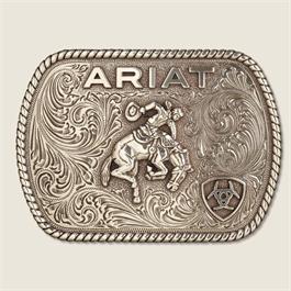 Ariat Mens Rectangular Buckle Saddle Bronc Motif  thumbnail 