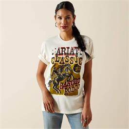 Ariat Womens Classic Rodeo SS T Shirt - Natural -XL thumbnail