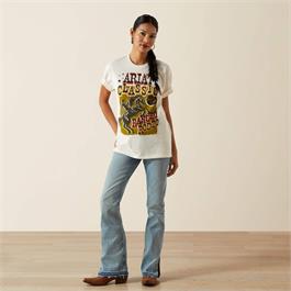 Ariat Womens Classic Rodeo SS T Shirts - Natural Thumbnail Image 2
