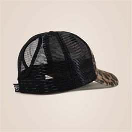 Ariat Womens Embossed Logo Cheetah Print Cap - Black Thumbnail Image 1