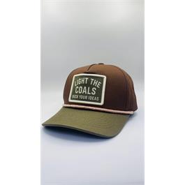 Buck Your Ideas Light The Coals Trucker Cap - Green / Brown thumbnail
