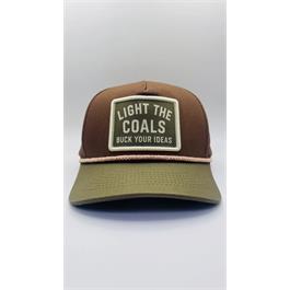 Buck Your Ideas Light The Coals Trucker Cap - Green / Brown Thumbnail Image 1