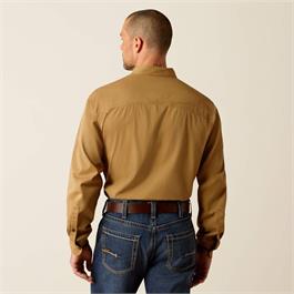 Ariat Rebar Washed Twill Work Shirts - Rebar Khaki Thumbnail Image 1