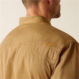Ariat Rebar Washed Twill Work Shirts - Rebar Khaki Thumbnail Image 4
