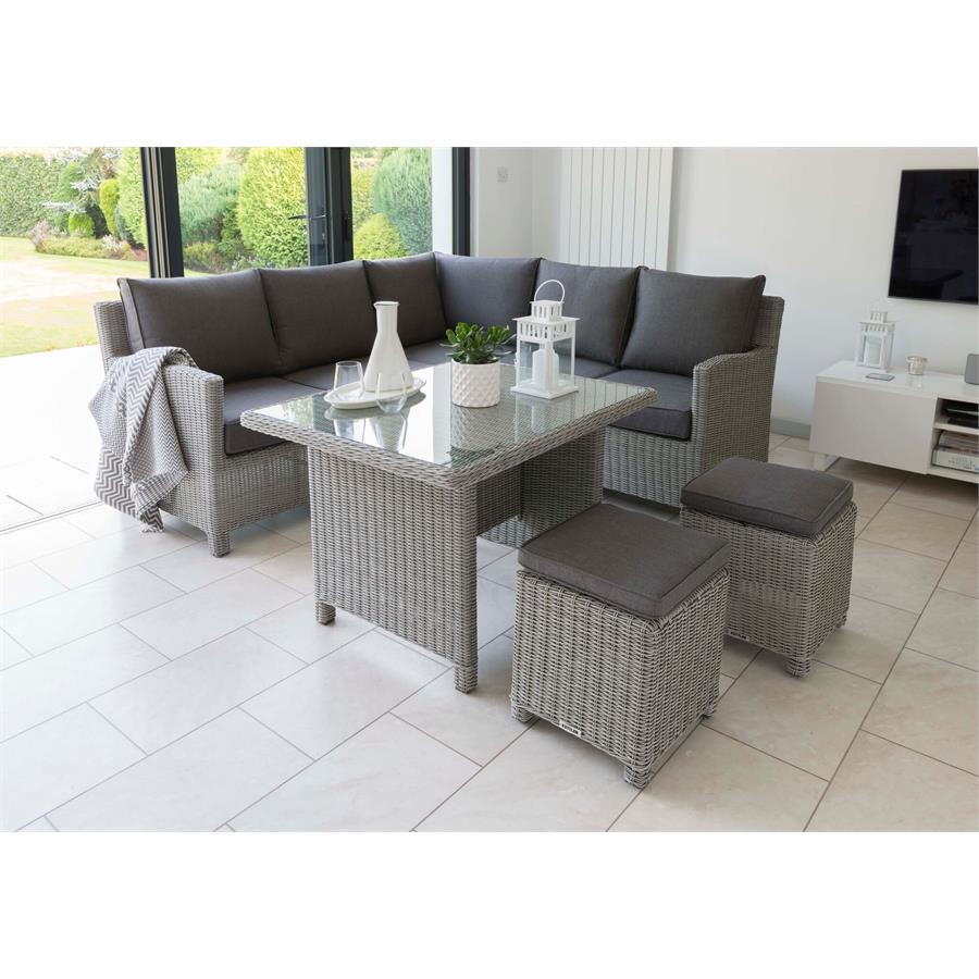 Kettler Palma Mini Corner in White Wash